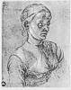 Agnes Drer in Halbfigur, um 1497, Studie