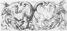 Zwei gegenstndige Harpyien mit Fllhrnern, 1507/1510
