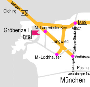 Lageplan von TRS in Grbenzell